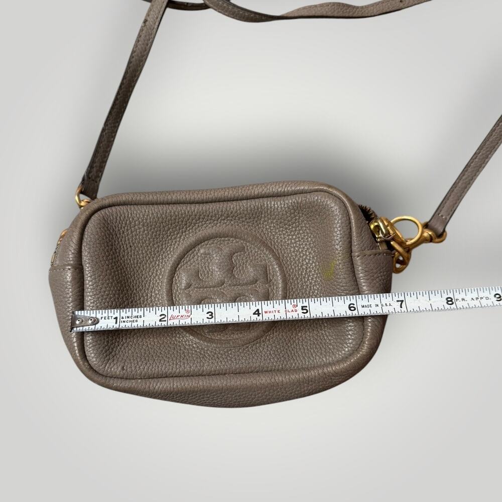 Tory Burch Perry Bombe Mini Camera Bag Pebbled Leather Crossbody Purse - Picture 14 of 15